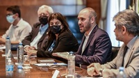 Guzmán mantuvo una reunión junto con el ministro del área, Daniel Filmus, y profesionales del Conicet.